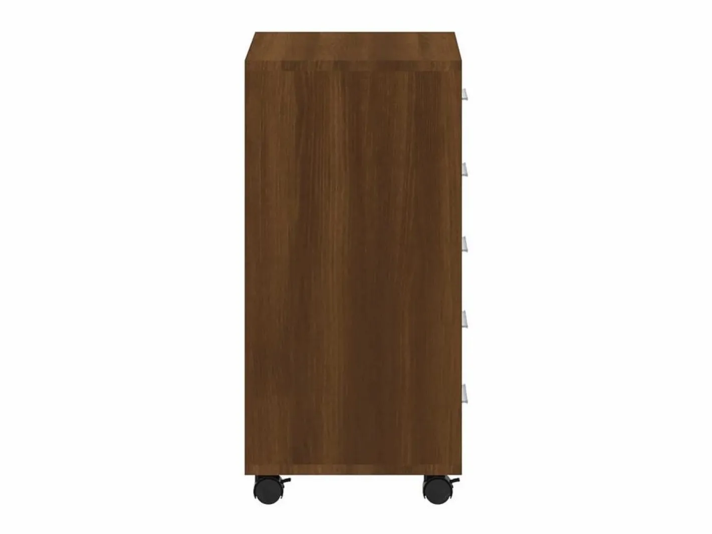vidaxl Cajonera De Escritorio|Cajonera con ruedas madera contrachapada marrón roble