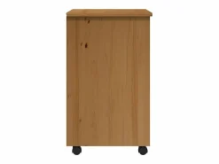 vidaxl Cajonera con ruedas MOSS madera maciza pino marrón miel Color natural claro Outlet