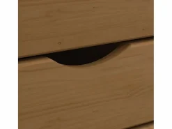 vidaxl Cajonera con ruedas MOSS madera maciza pino marrón miel Color natural claro Outlet