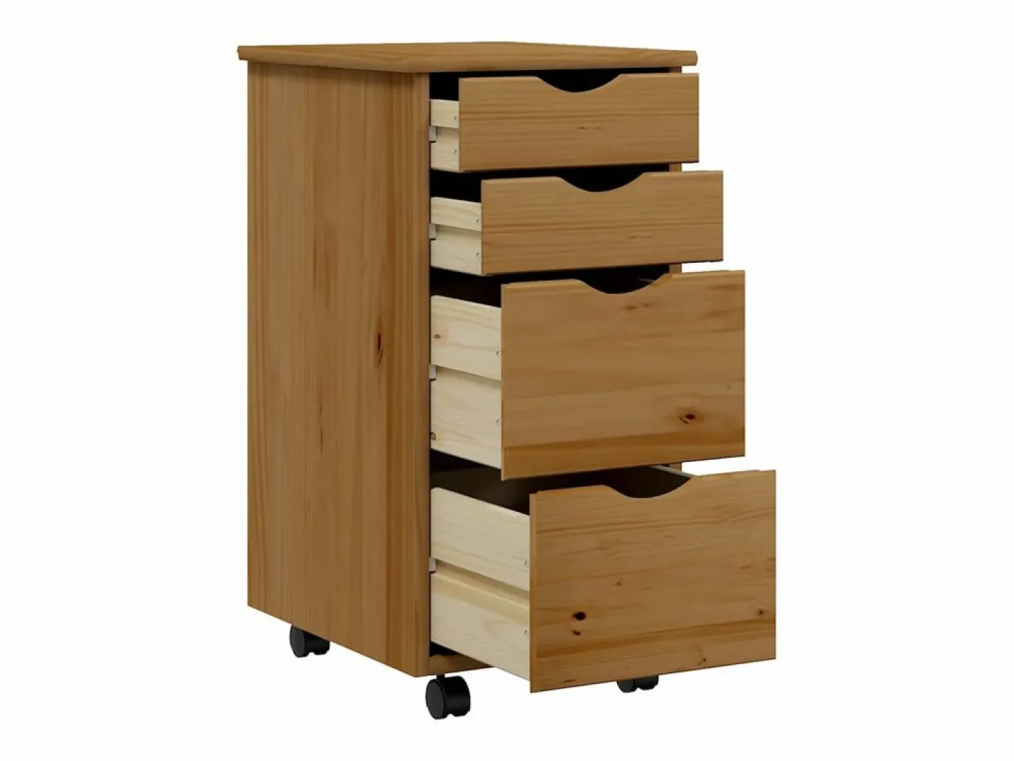 Cajonera con ruedas MOSS madera maciza pino marrón miel^vidaxl Sale