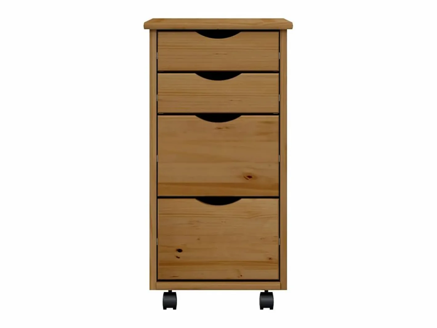 Cajonera con ruedas MOSS madera maciza pino marrón miel^vidaxl Sale
