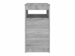 vidaxl Cajonera de madera contrachapada Sonoma 40x50x76 cm Gris New