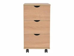 vidaxl Cajonera De Escritorio|Cajonera de madera 33x45x60 cm color roble