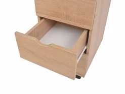 vidaxl Cajonera De Escritorio|Cajonera de madera 33x45x60 cm color roble