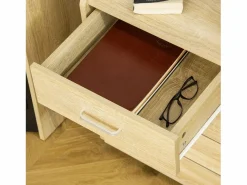 Vinsetto Cajonera De Escritorio|Cajonera de oficina madera natural 40x36x65 cm