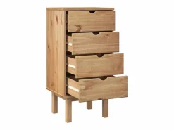 vidaxl Cajonera OTTA madera maciza de pino 45x39x90 cm Color natural claro New