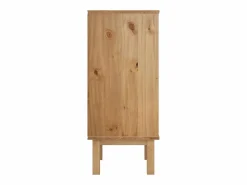 vidaxl Cajonera OTTA madera maciza pino marrón y 76,5x39,5x90 cm Gris Hot