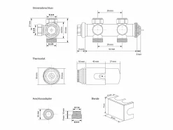 Calentador de toallas no eléctrico Sahara, 600 x 800 mm, , conexión central^LuxeBath Online