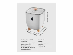 Calentador de Toallas SucceBuy 25 L, Cubo Secatoallas para Baño, con Pantalla LED, Regulación de Temperatura y Temporizador 20/40/60/90 min Gris Sale