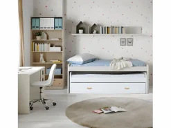 Cama + cajones aglomerado con somieres 90x190cm Blanco Online
