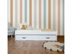 Cama + cajones aglomerado con somier y colchón 90x190cm Blanco Hot
