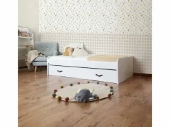 Cama Nido|Cama + elevable aglomerado con somier y colchones 105/105 cm