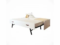Cama Nido|Cama + elevable aglomerado con somier y colchones 105/105 cm