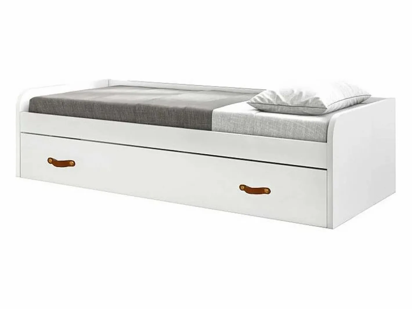 Cama + elevable aglomerado con somier 90/90 cm Blanco Best