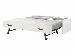 Cama + elevable aglomerado con somier 90/90 cm Blanco Best