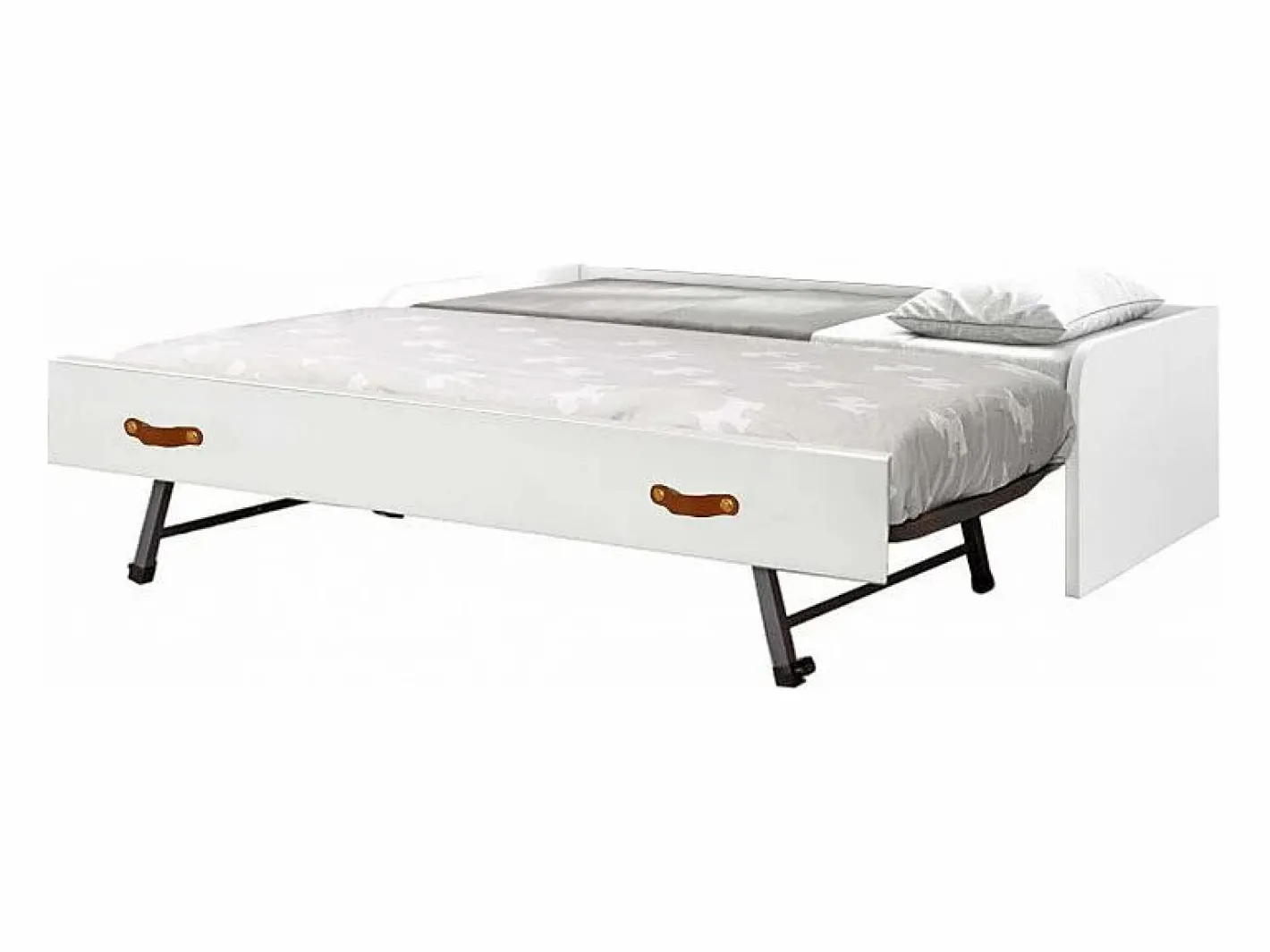 Cama + elevable aglomerado con somier 90/90 cm Blanco Best