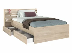 Vente-unique Cama Infantil|Cama 120 x 190 cm con 4 cajones color natural - TENALIA