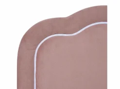 Merax Cama 90 x 190 cm con cabecero regulable - Terciopelo - LEDs - Rosa Discount