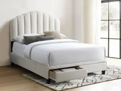 Vente-unique Cama Terciopelo|Cama 160 x 200 cm con cajones - Terciopelo - - ILISIO