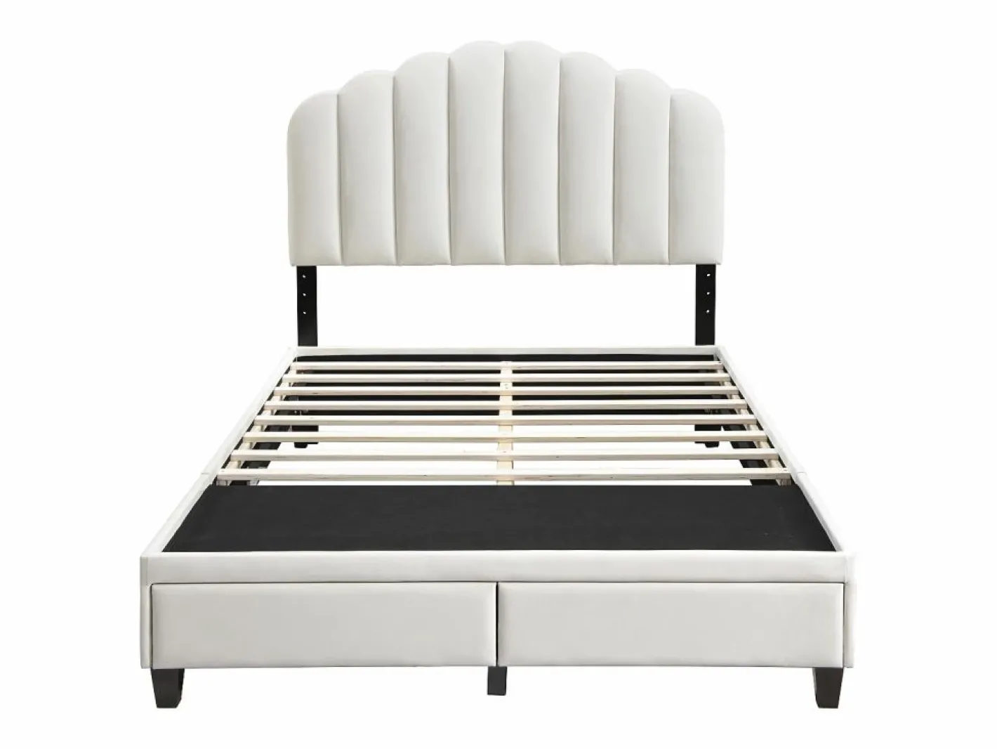 Vente-unique Cama Terciopelo|Cama 160 x 200 cm con cajones - Terciopelo - - ILISIO