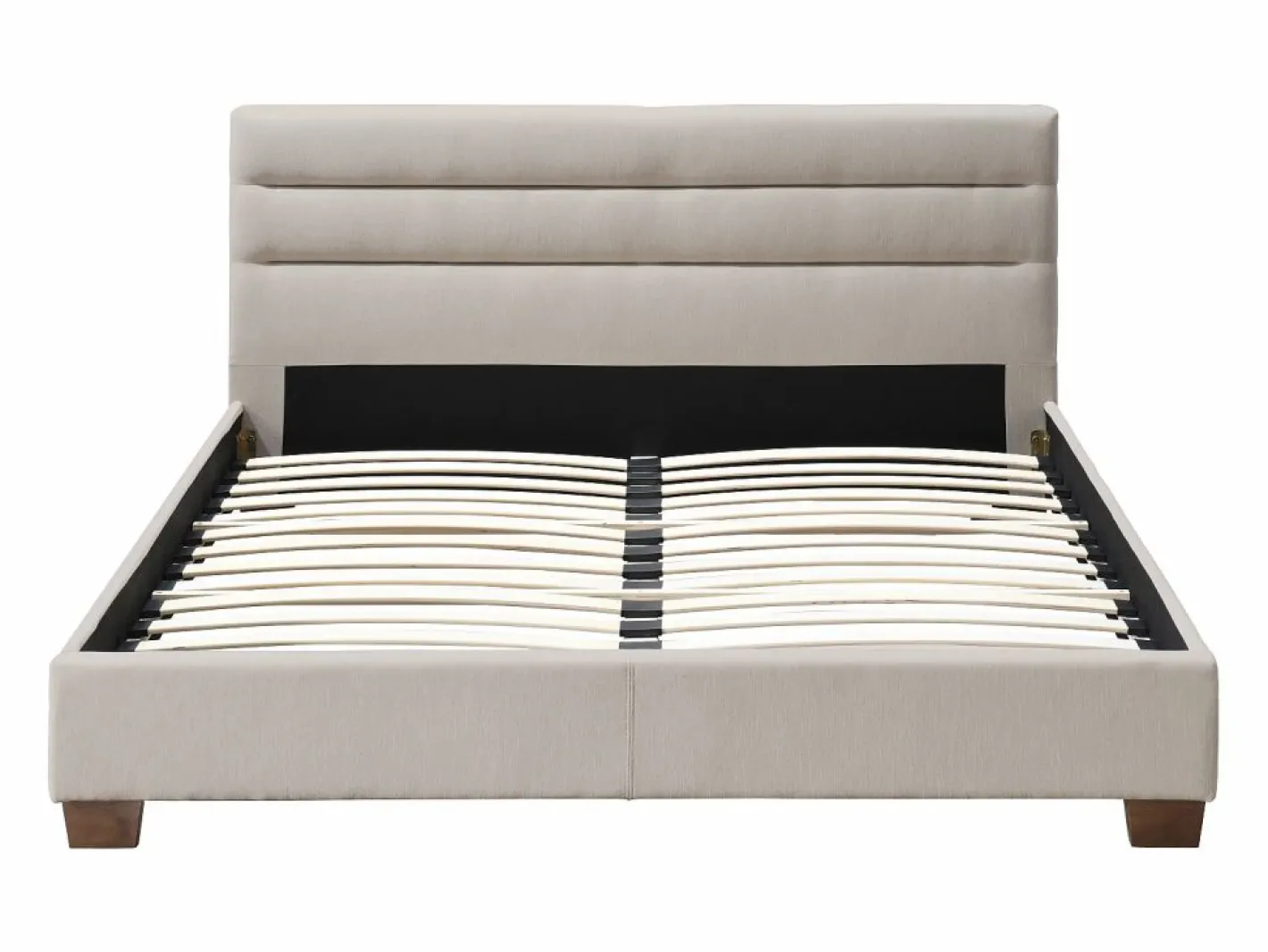 Vente-unique Cama Adulto|Cama 140 x 190 cm de tela en color - FAUSTIN
