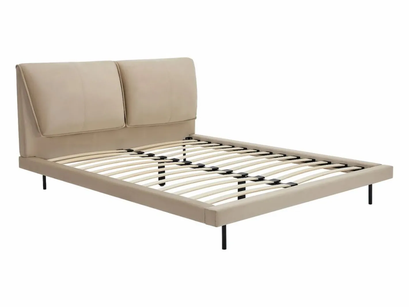 Vente-unique Cama 140 x 190 cm de terciopelo en color + colchón - IBEDIA Topo Online