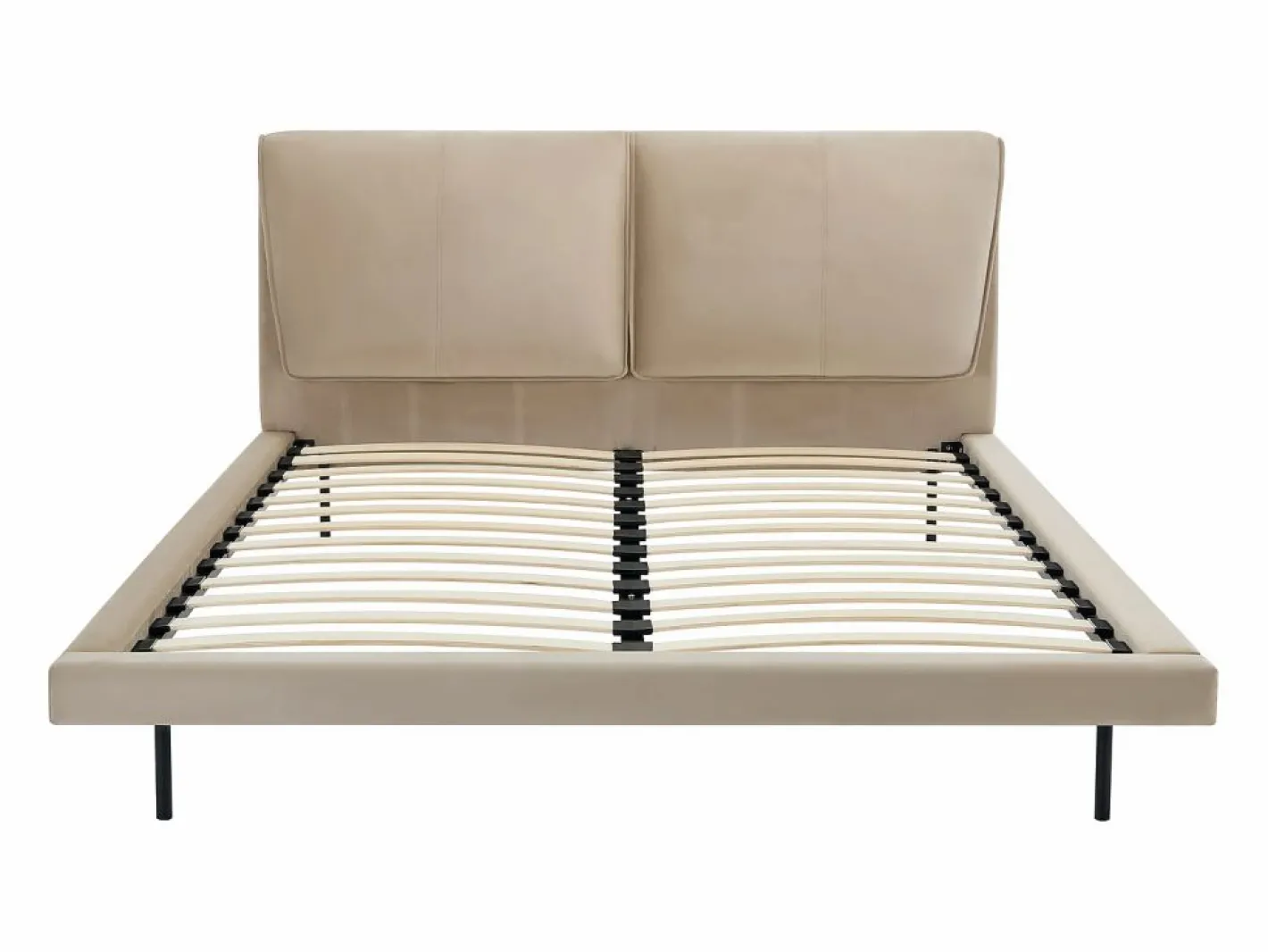 Vente-unique Cama 140 x 190 cm de terciopelo en color + colchón - IBEDIA Topo Online