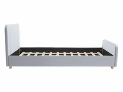 Vente-unique Cama Terciopelo|Cama 90 x 190 cm en terciopelo con costuras + colchón - ROGADI