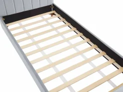 Vente-unique Cama Terciopelo|Cama 90 x 190 cm en terciopelo con costuras + colchón - ROGADI