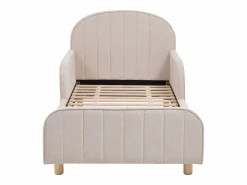 Vente-unique cama 90 x 190 cm tejido texturizado en color + colchón - MIRAVELO Beige Hot