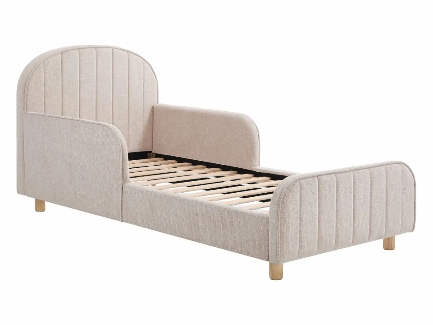 Vente-unique Cama 90 x 190 cm tejido texturizado en color - MIRAVELO Beige