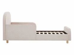 Vente-unique Cama 90 x 190 cm tejido texturizado en color - MIRAVELO Beige