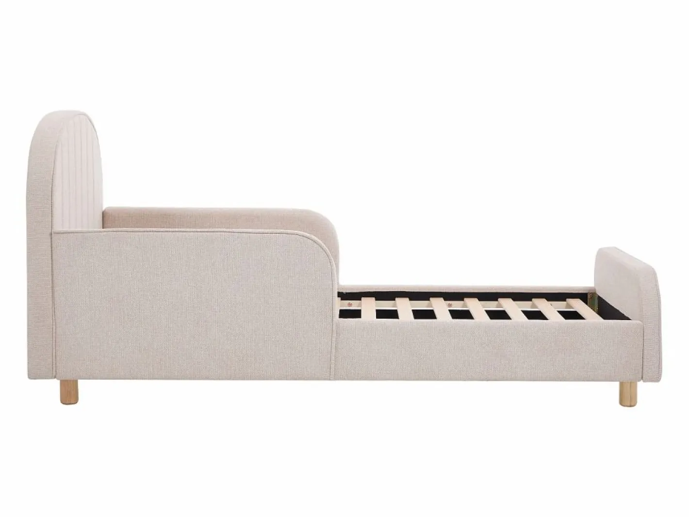 Vente-unique Cama 90 x 190 cm tejido texturizado en color - MIRAVELO Beige