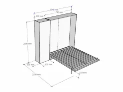 Cama abatible 160 vertical Kentaro con columna Fresno^ITAMOBY Outlet