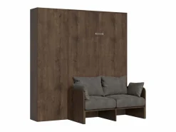 ITAMOBY Cama abatible 120 vertical Kentaro Sofà con columna Nogal - ALESSIA 20 Marru00f3n Outlet