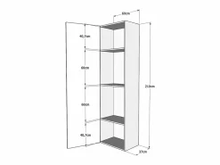 Cama abatible 160 vertical Kentaro con columna - módulo a pared superior - módulo con apertura vasistas Fresno^ITAMOBY