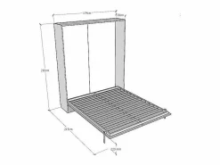 Cama abatible 160 vertical Kentaro Cemento^ITAMOBY Outlet