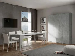 Cama abatible 160 vertical Kentaro Cemento^ITAMOBY Outlet