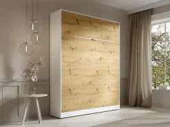 Cama abatible 160 x 200 cm apertura vertical con leds blanco y natural - RAPILI^Vente-unique Best