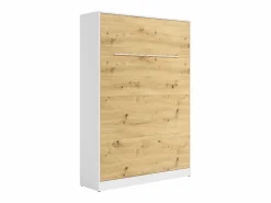 Vente-unique Cama Abatible|Cama Con Almacenaje|Cama abatible 140 x 200 cm apertura vertical con leds blanco y natural - RAPILI