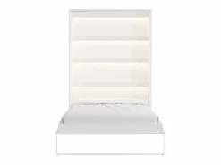 Cama abatible 140 x 200 cm apertura vertical manual LEDs + colchón - RAPILI^Vente-unique