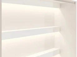 Vente-unique Cama abatible 140 x 200 cm apertura vertical manual con leds - RAPILI Beige Online