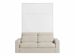 Cama abatible 160 x 200 cm apertura vertical manual con leds + sofá - RAPILI^Vente-unique Sale