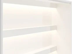 Vente-unique Cama abatible 120 x 200 cm apertura vertical manual leds + colchón - RAPILI Blanco New