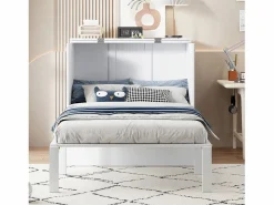ModernLuxe Cama Abatible|Cama abatible de madera 90x200 cm - con somier -