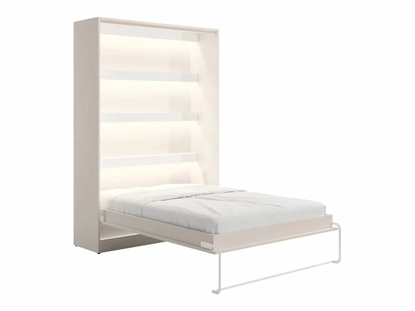 Cama abatible queen size 160 x 200 cm apertura vertical con leds - RAPILI^Vente-unique New