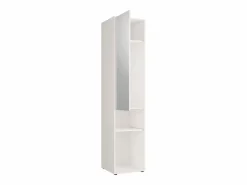 Cama abatible vertical 140 x 200 cm blanco y natural 2 armarios con espejo - RAPILI^Vente-unique Hot