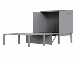 Merax Cama Abatible|Cama abatible vertical 90 x 200 cm con somier de láminas, madera contrachapada + MDF, (sin colchón)