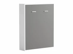 Vente-unique Cama abatible vertical 160 x 200 cm gris y blanco - MALINA II Gris / Blanco Hot