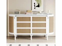 ModernLuxe Cama abatible 140x200 cm - con compartimentos de almacenamiento - (colchón no incluido) Blanco Outlet